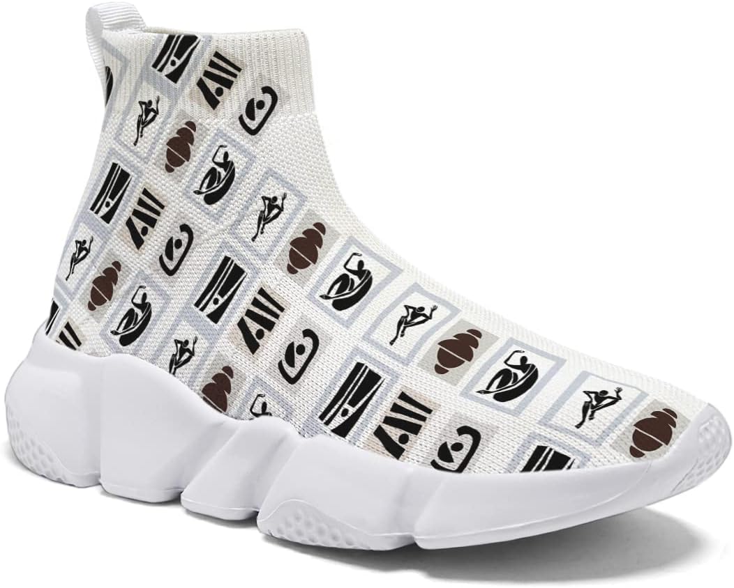 

Мужская модная обувь-граффити - кроссовки большого размера, абстрактные арт-носки для женщин Hetios, Abstract_art 04