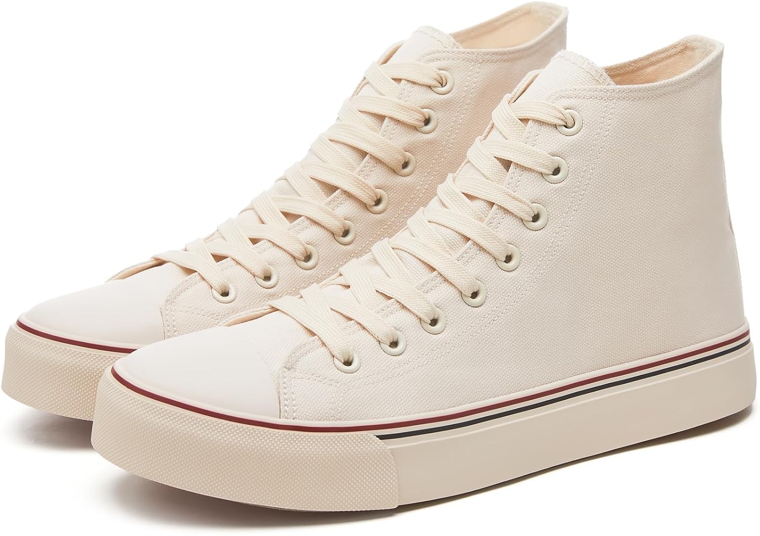 

Мужские высокие кеды Yageyan из холста, модные шнурованные прогулочные туфли, повседневные классические, бежевый