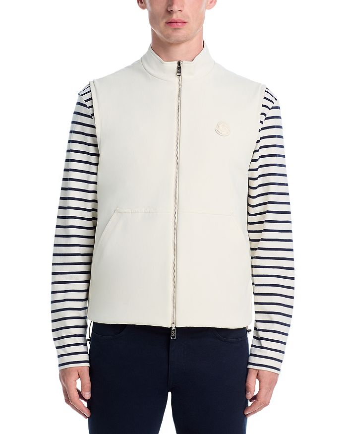 Реверсивная утеплённая жилетка Moncler, белый — фото 4