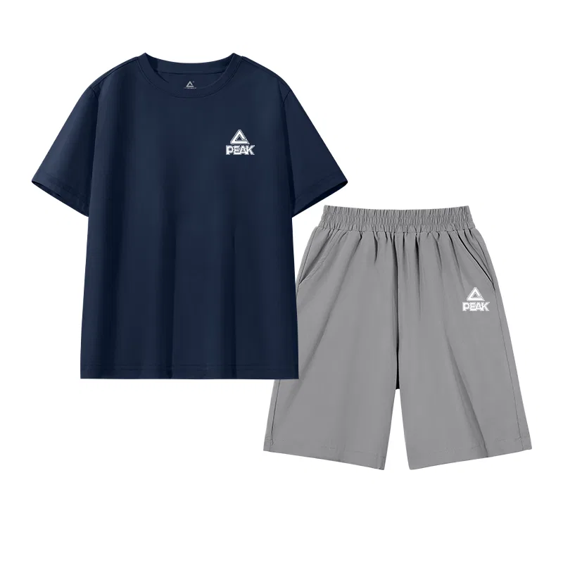 Спортивный костюм для детей PEAK Navy Blue/PK Logo White Silicone K-Gray/PK Logo White Silicone K