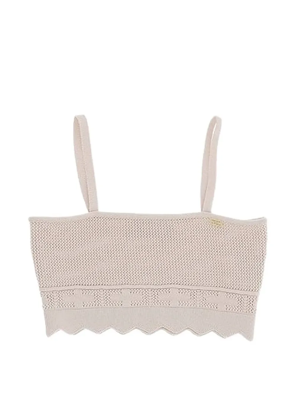 

Топ с фигурной отделкой Elisabetta Franchi La Mia Bambina, бежевый