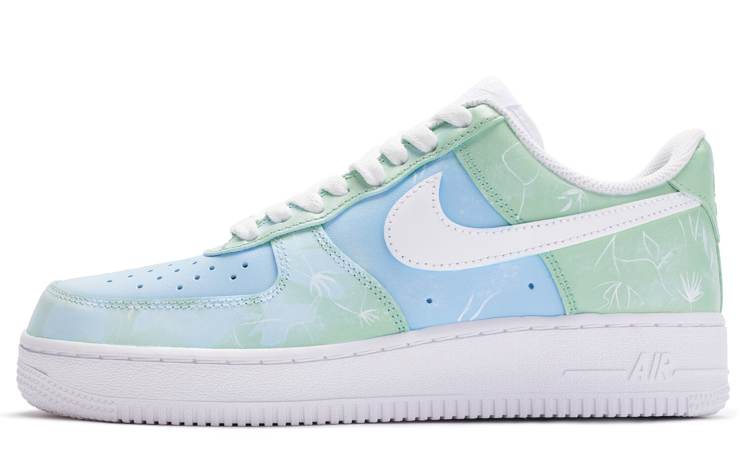 

Кроссовки Nike Air Force 1 Skateboard Shoes Men Low-Top Blue Green/White