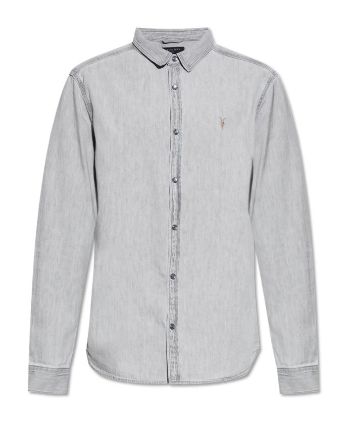 

Джинсовая рубашка Глисон Allsaints, серый