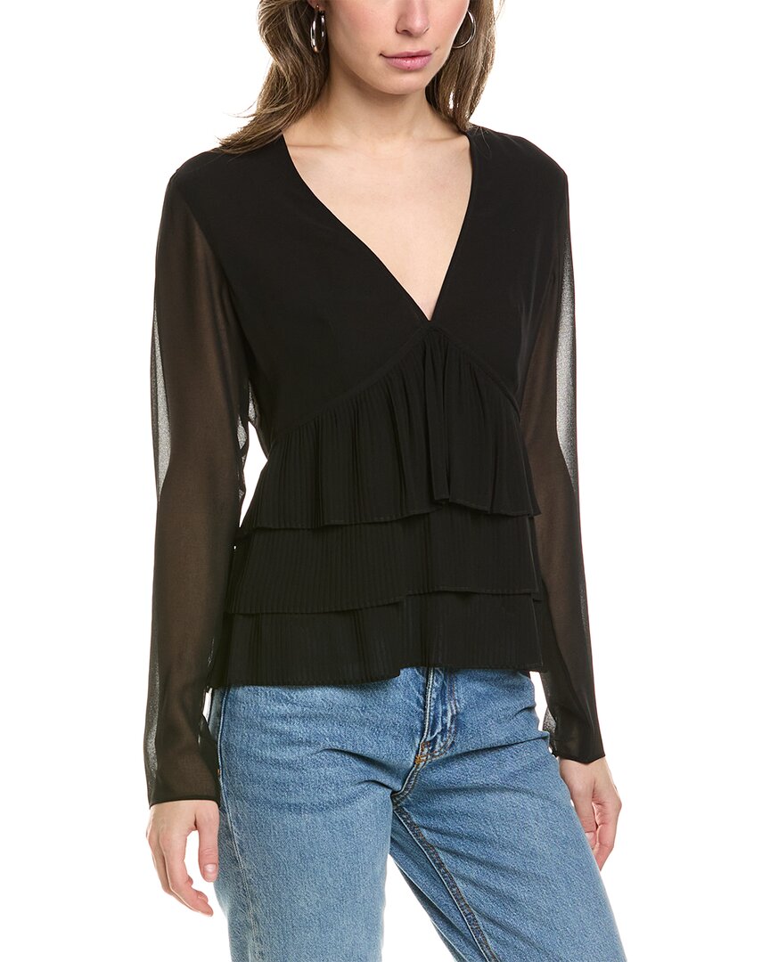 

Плиссированный топ Kooples The Kooples, черный