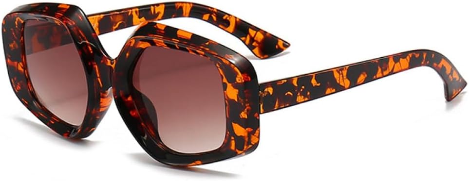 

Женские солнцезащитные очки «кошачий глаз» с градиентным переходом цвета, защита от ультрафиолета UV400, ретро-леопардовый принт, модные мужские солнцезащитные очки LXLHWN, Leopard Tea Gradient