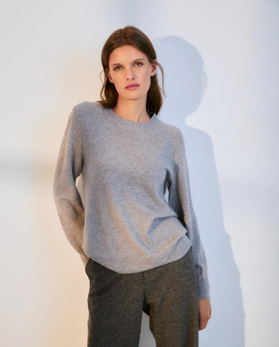 

Женский свитер с круглым вырезом из 100% кашемира Woman El Corte Inglés, цвет 820 Gris Medio
