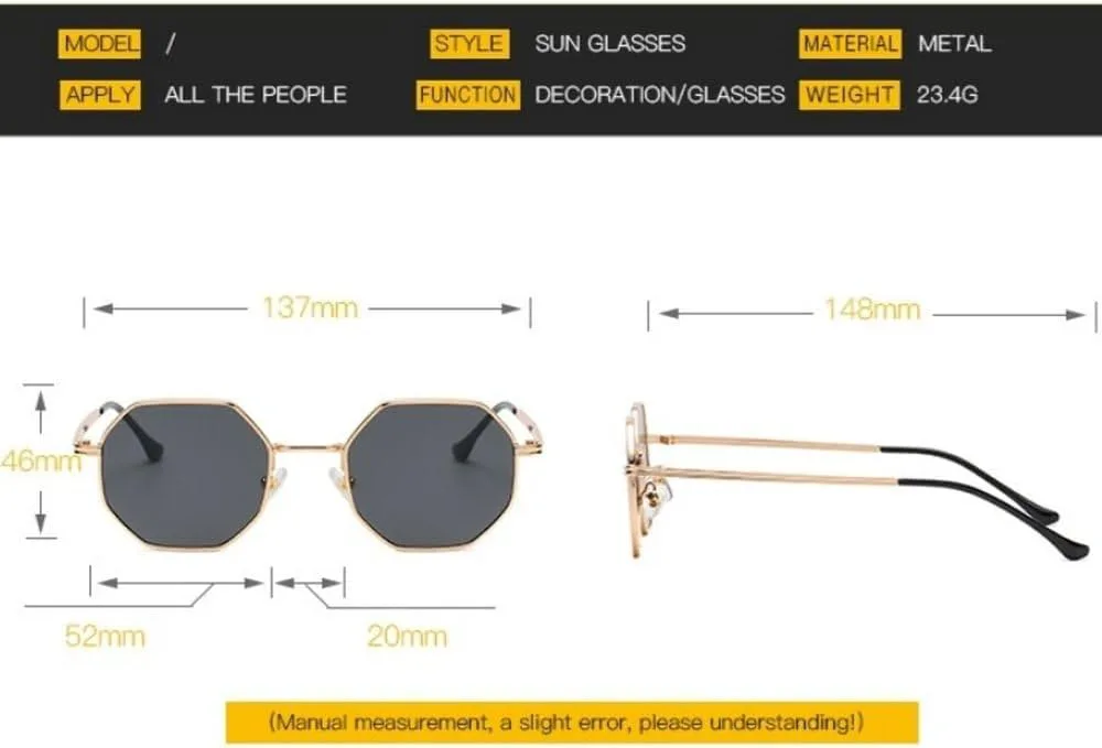 

Солнцезащитные очки Polygon Metal в винтажной оправе для женщин, солнцезащитные очки для мужчин, роскошные солнцезащитные очки для женщин, зеркальные GHVWYX, Blue