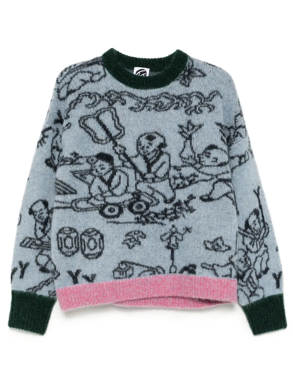 

Жаккардовый свитер YANYAN KNITS, синий