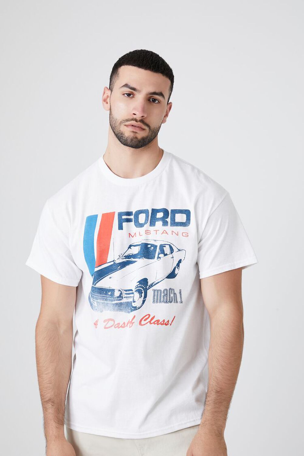 

Футболка с графическим рисунком Ford Mustang Forever 21, белый