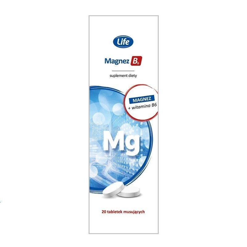 

Life Magnez z Witaminą B6 таблетки магния, 20 шт.