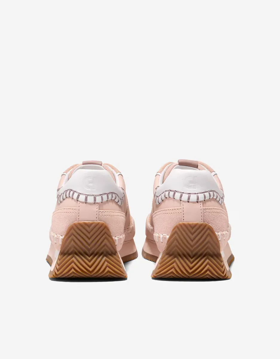 Женские кожаные кеды из кожи и замши Cole Haan, розовый — фото 3