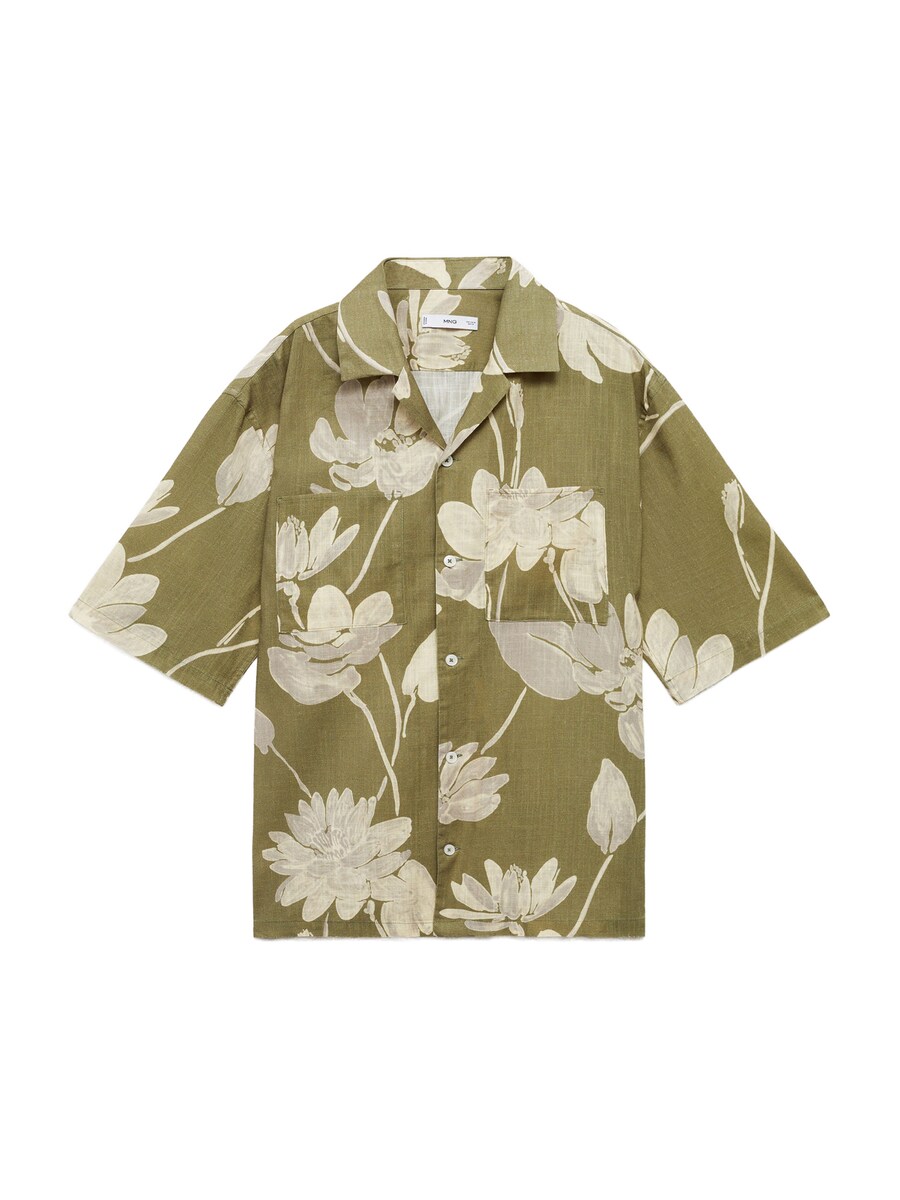 

Рубашка на пуговицах Comfort fit MANGO MAN Venezia, зеленый