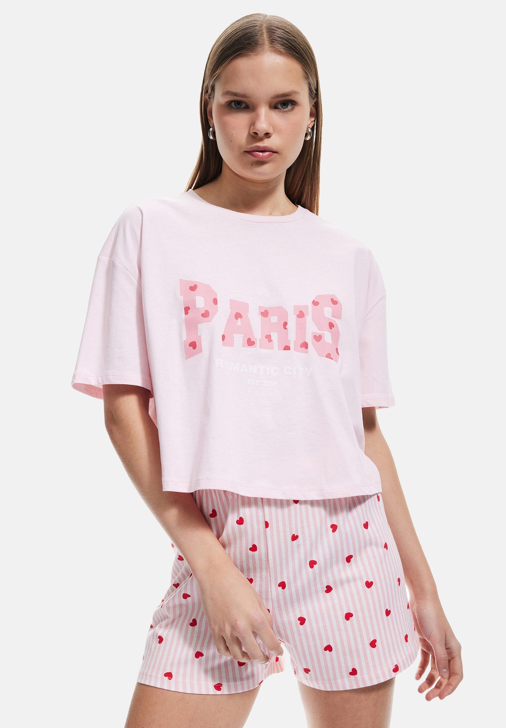 

Пижамный комплект HEART-PRINTED SET - Pyjamas Koton, розовый