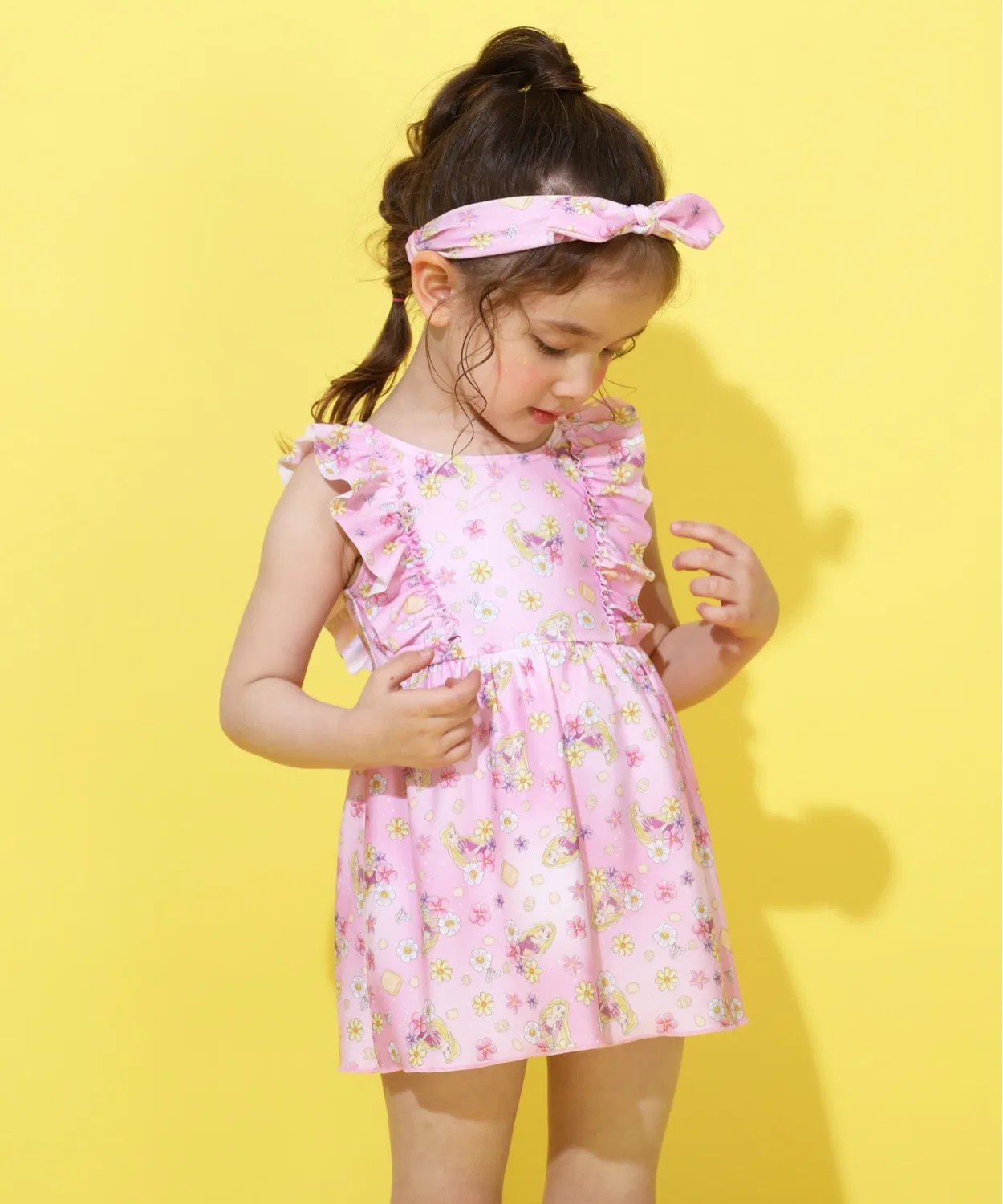Детский купальник Disney Princess с головной повязкой, BABYDOLL, разноцветный