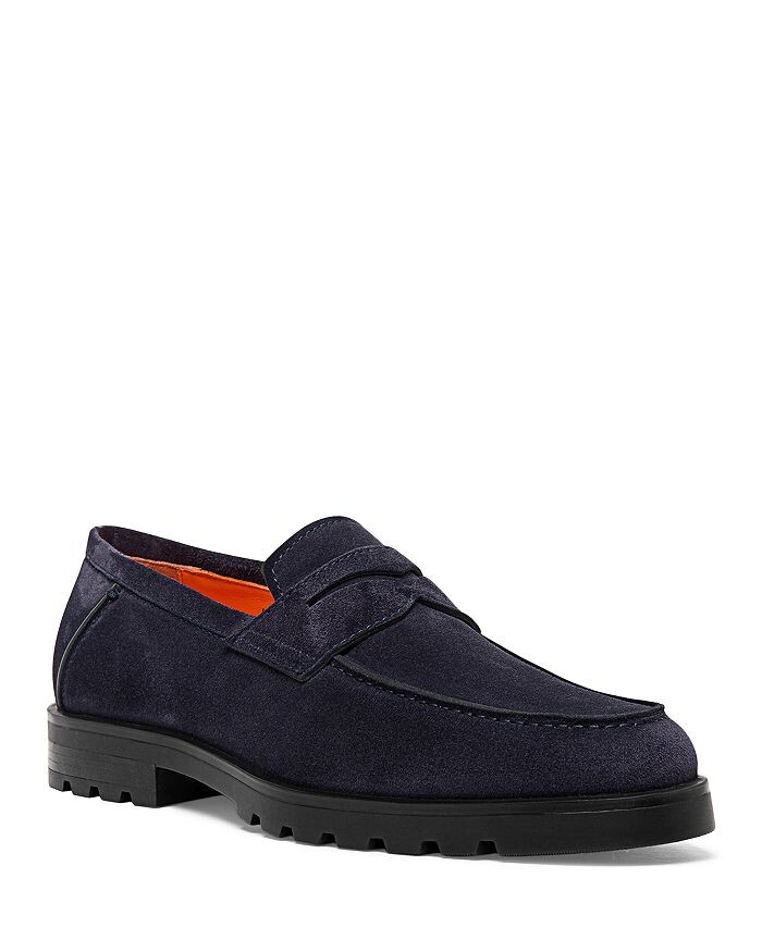 

Мужские пенни-лоферы без шнуровки Santoni Detroit, синий
