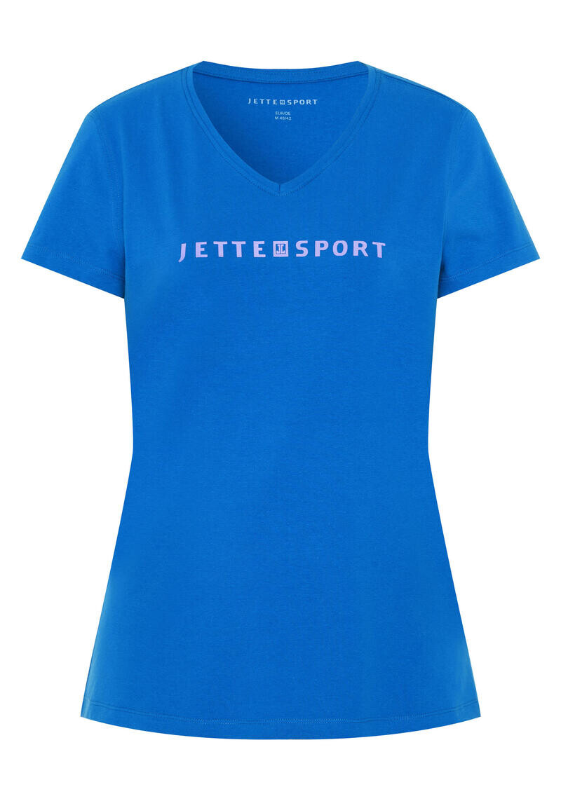 

Футболка с пигментным принтом логотипа JETTE SPORT, цвет blau