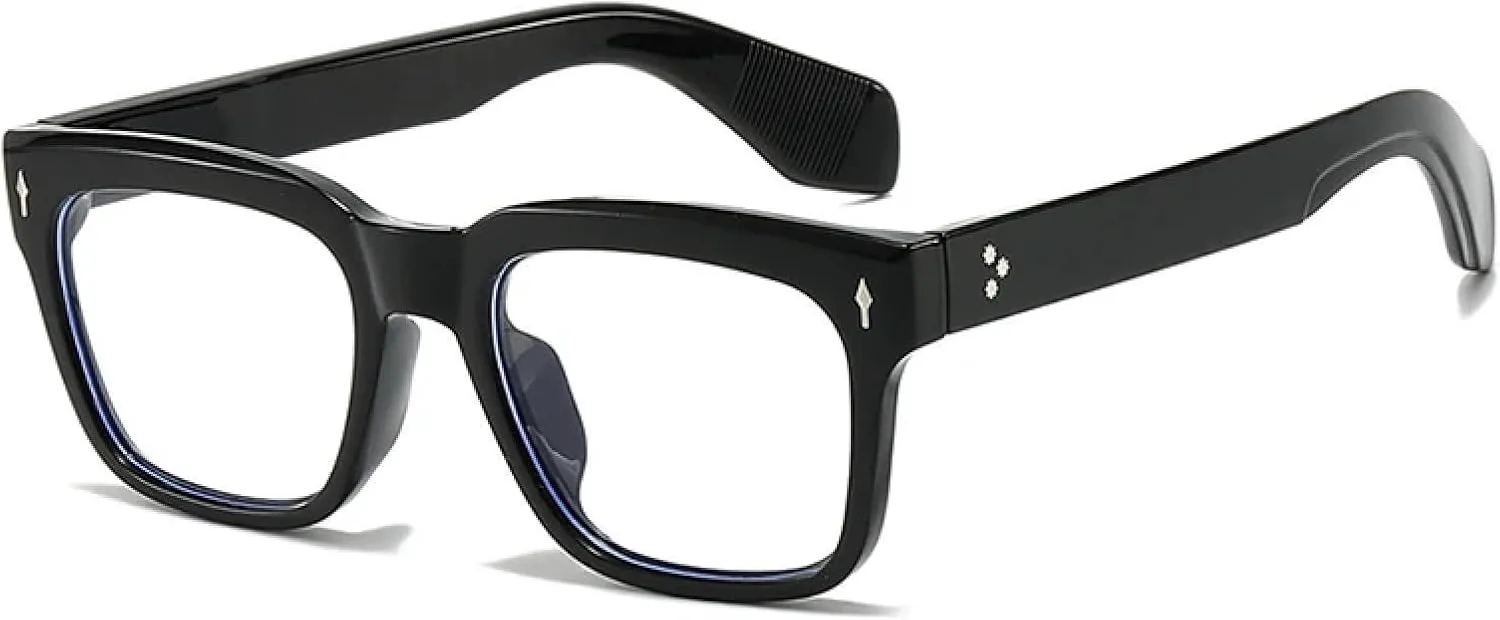 

Солнцезащитные очки с градиентным переходом цвета для женщин и мужчин с заклепками, зеленые солнцезащитные очки с защитой от УФ-излучения UV400 DSVIGF, Black Clear