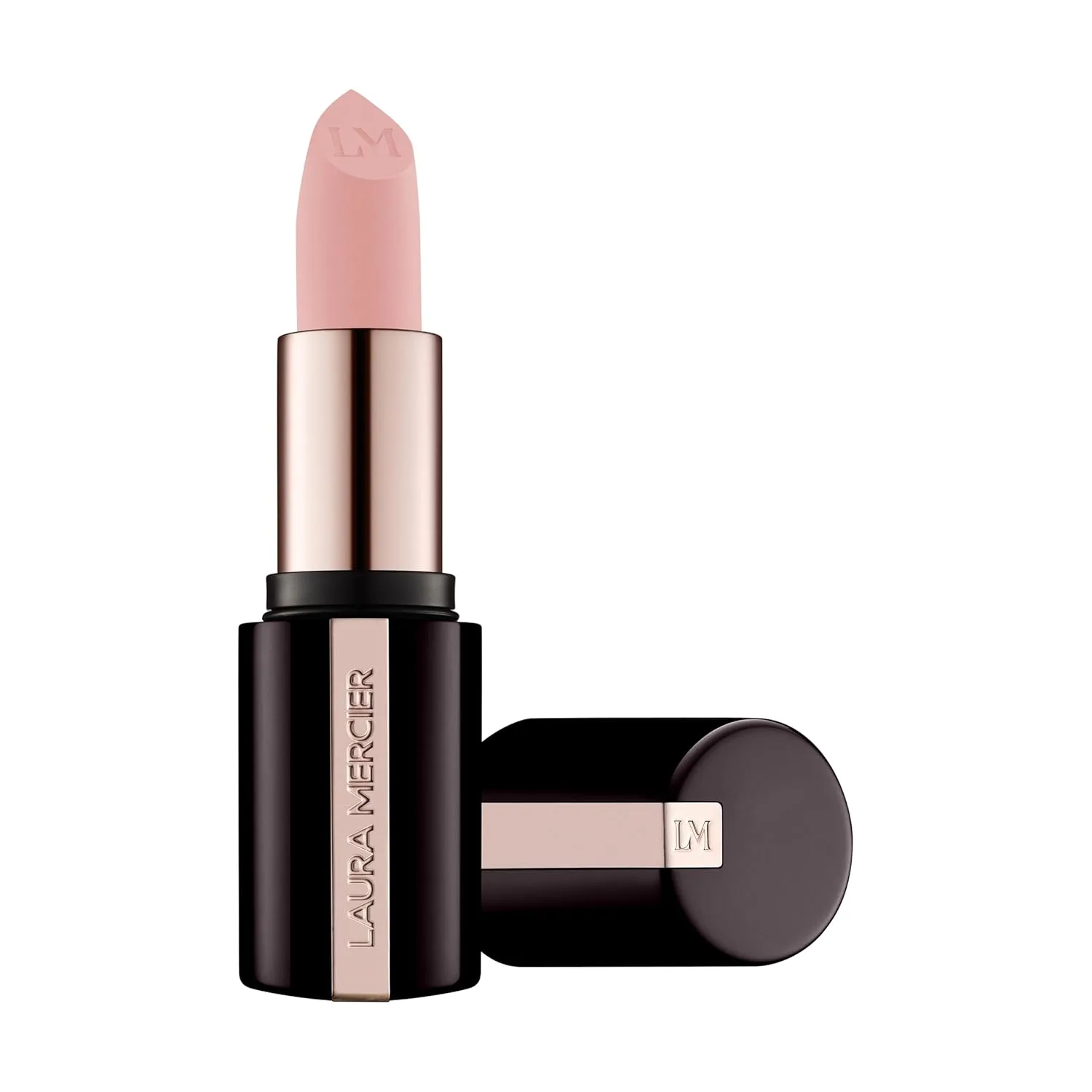 Laura Mercier Caviar Smoothing Matte помада, 16 часов увлажнения, стойкое покрытие, насыщенный цвет, устойчива к смазыванию и переносу, с гиалуроновой кислотой и витамином E, 136 Chantilly Lace - Pale Muted Peach Beige