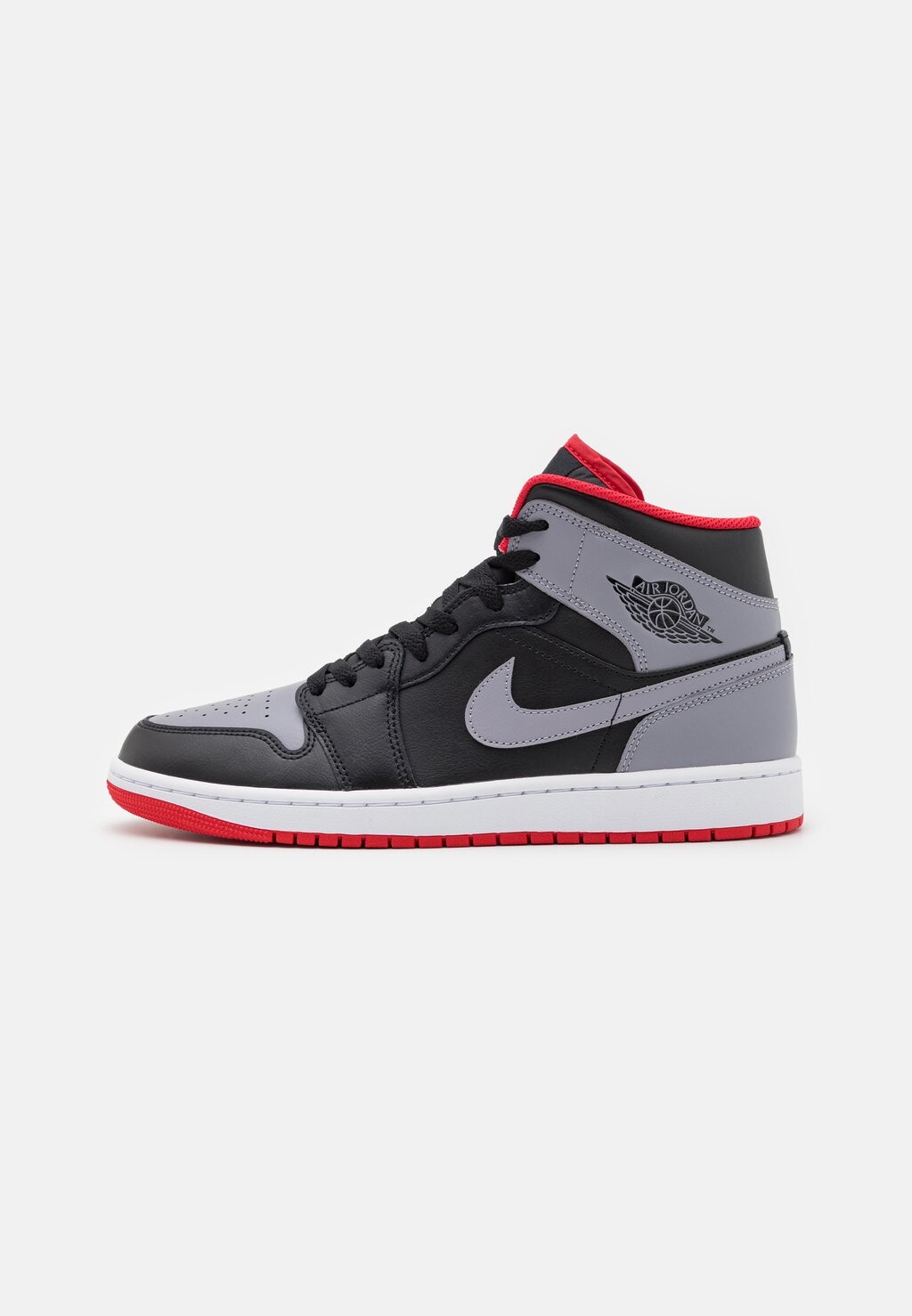 

Высокие кроссовки Air Jordan 1 Mid Jordan, цвет black/cement grey/fire red/white