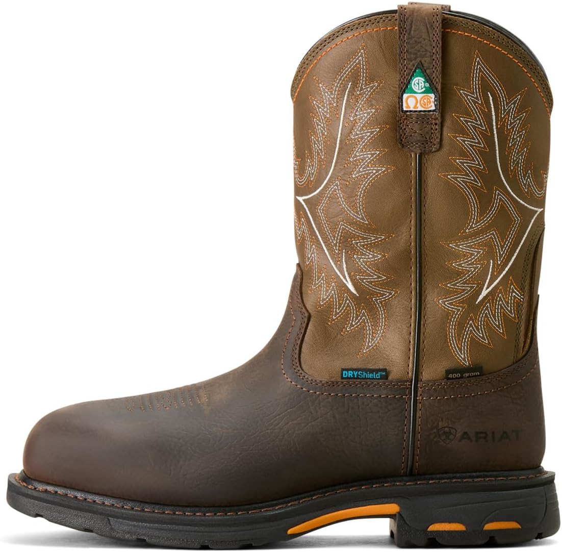 Мужские ботинки ARIAT Workhog Csa с водонепроницаемой утепленной композитной носовой частью, зеленый — фото 2