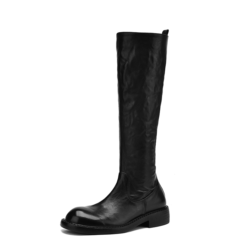 Yeezyy Reezy Черные женские высокие сапоги, цвет Black