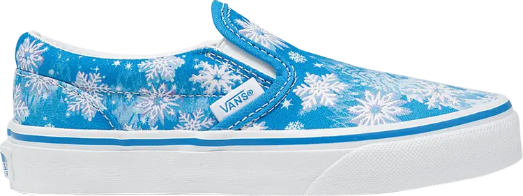 

Кроссовки Classic Slip-On V Kids 'Snowflakes - Winter Wonderland Blue', синий