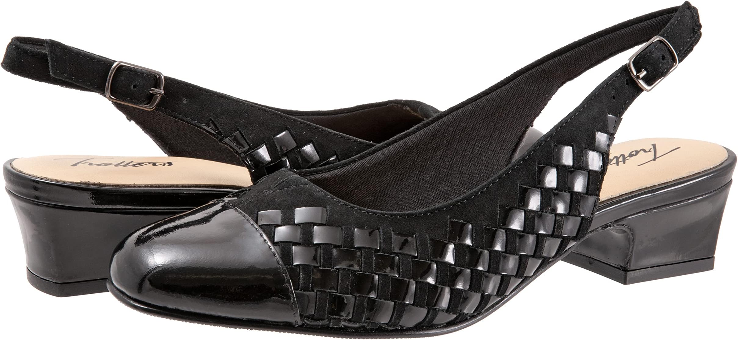 

Туфли Trotters Dea Woven, цвет Black Suede Patent