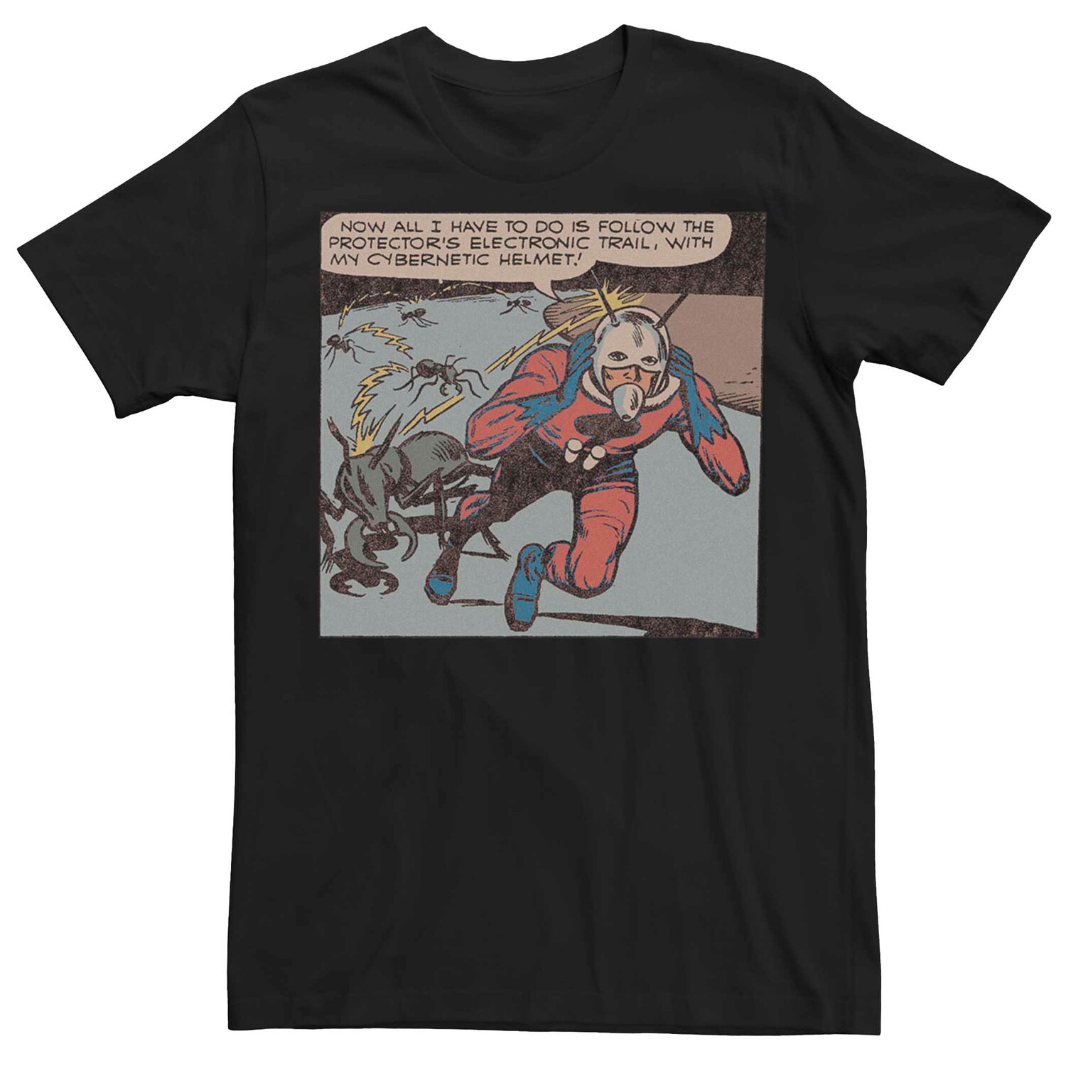

Мужская футболка с рисунком в стиле ретро-комиксов Marvel Marvel Ant-Man Licensed Character
