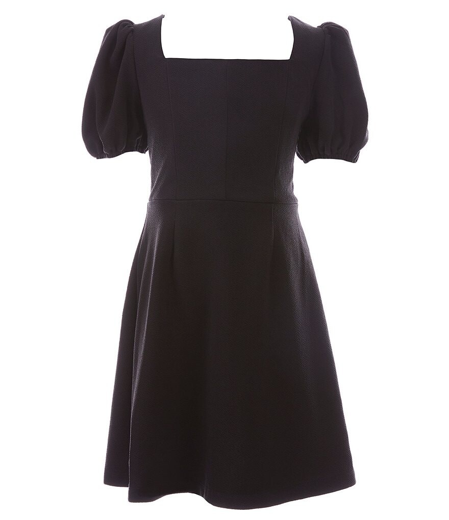 

Платье трапециевидной формы с пышными рукавами Zunie для больших девочек 7–16 лет, черный