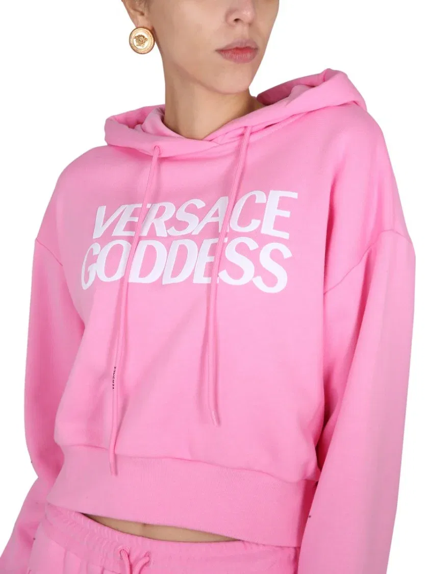 Укороченная толстовка Versace, Pink — фото 4