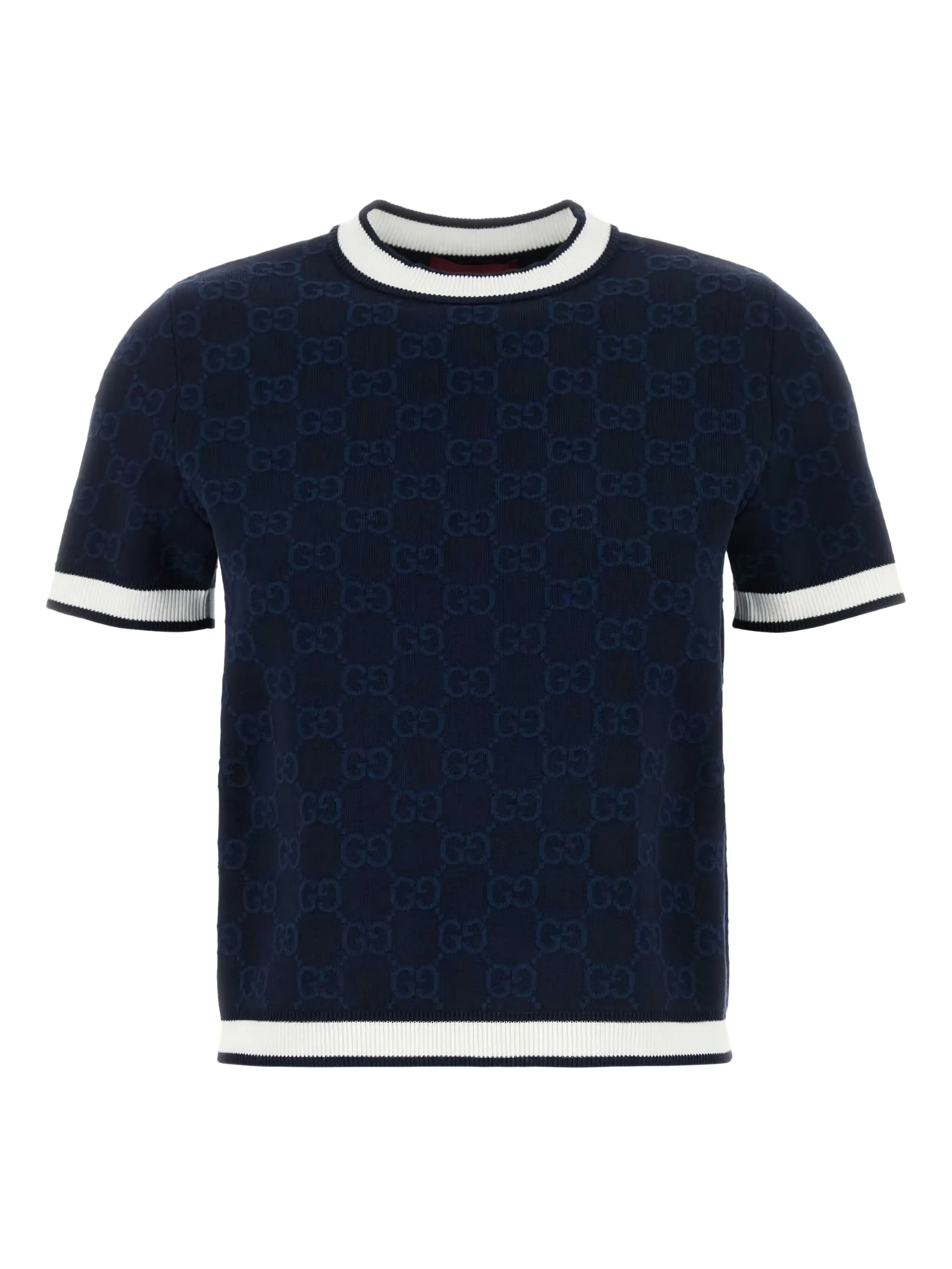 

Футболка с короткими рукавами и монограммой Gucci, синий