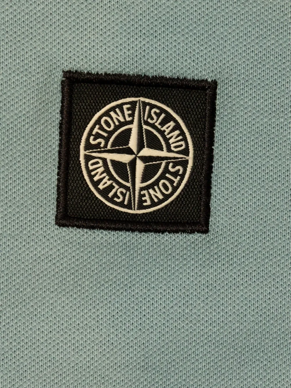 Рубашка-поло с короткими рукавами в рубчик Stone Island Junior, зеленый — фото 3