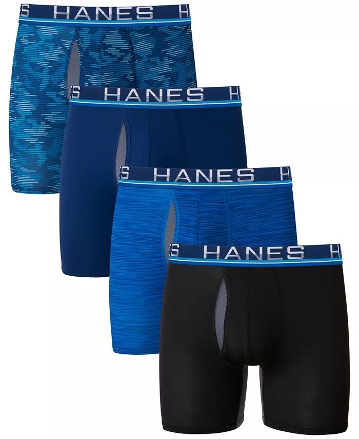 

Мужские трусы-боксеры Ultimate 4pk Hanes, синий