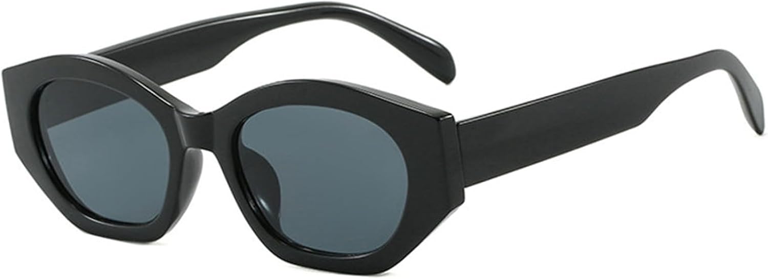 

Солнцезащитные очки COTIA Fashion Cat Eye для женщин и мужчин, винтажные, с асимметричным многоугольным оправой, в стиле «кошачий глаз», для путешествий и отдыха на природе, Black