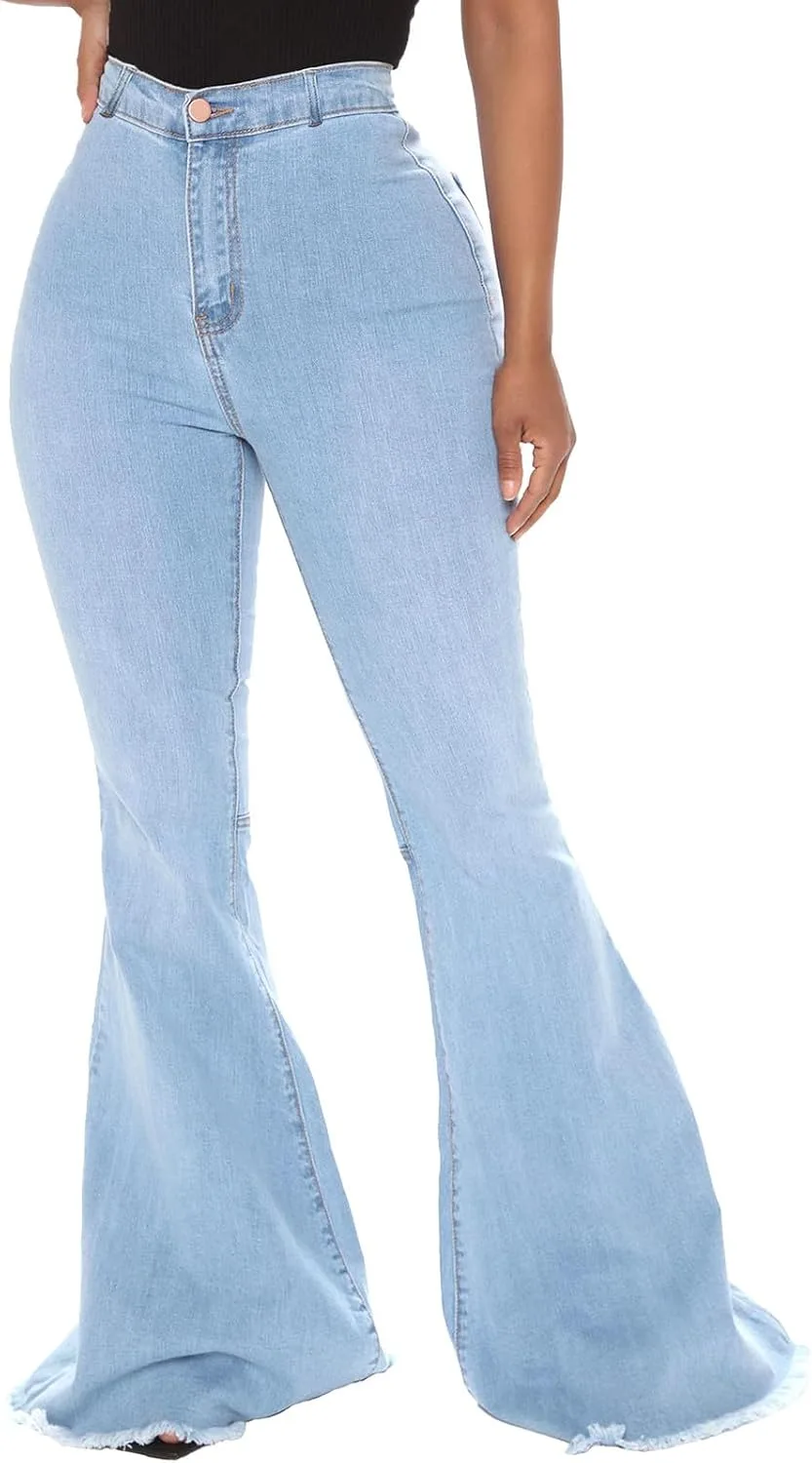

FZYLQY Flare Jeans для женщин, буткат Bell Bottom джинсы High Waisted Stretch