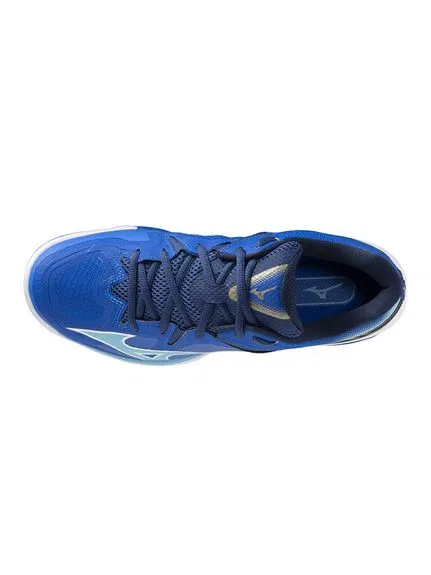 Бадминтонные кроссовки «Wave Claw 3 FIT» от Mizuno, Blue X White X Navy — фото 4