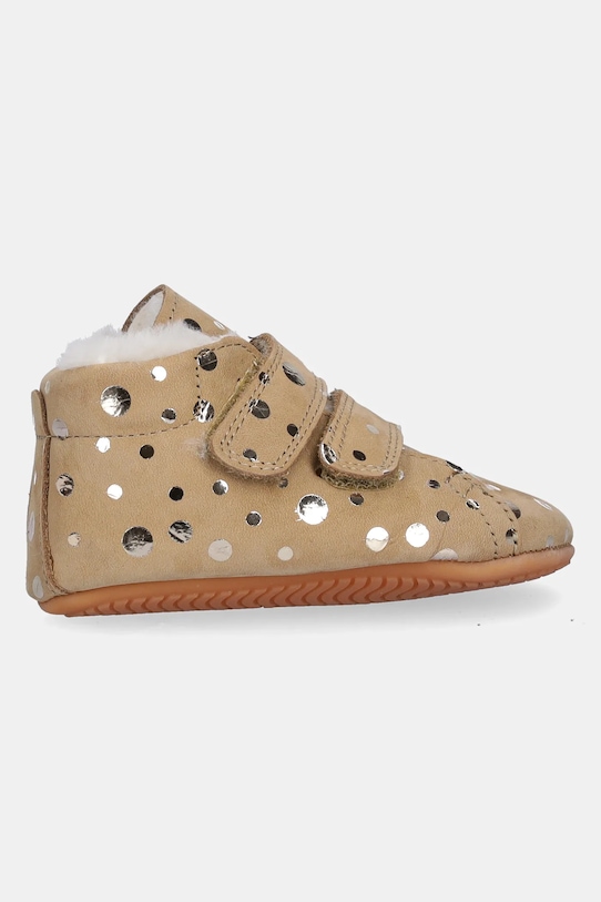 Детские кожаные туфли PREWALKERS FURRY BASIC Froddo, бежевый — фото 2