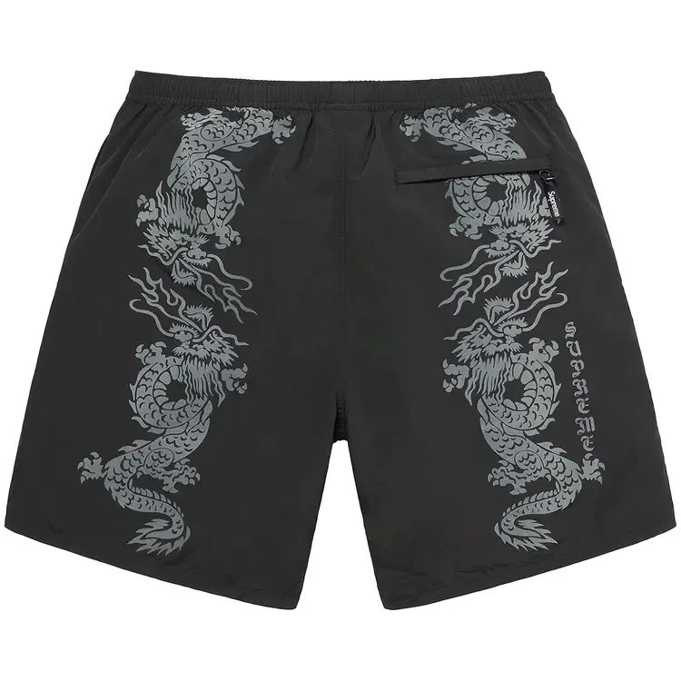 Шорты Supreme Dragon Water Short 'Black' — фото 2