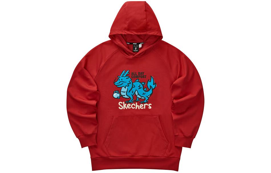 

Skechers Мужская новогодняя толстовка ягодно-красного цвета