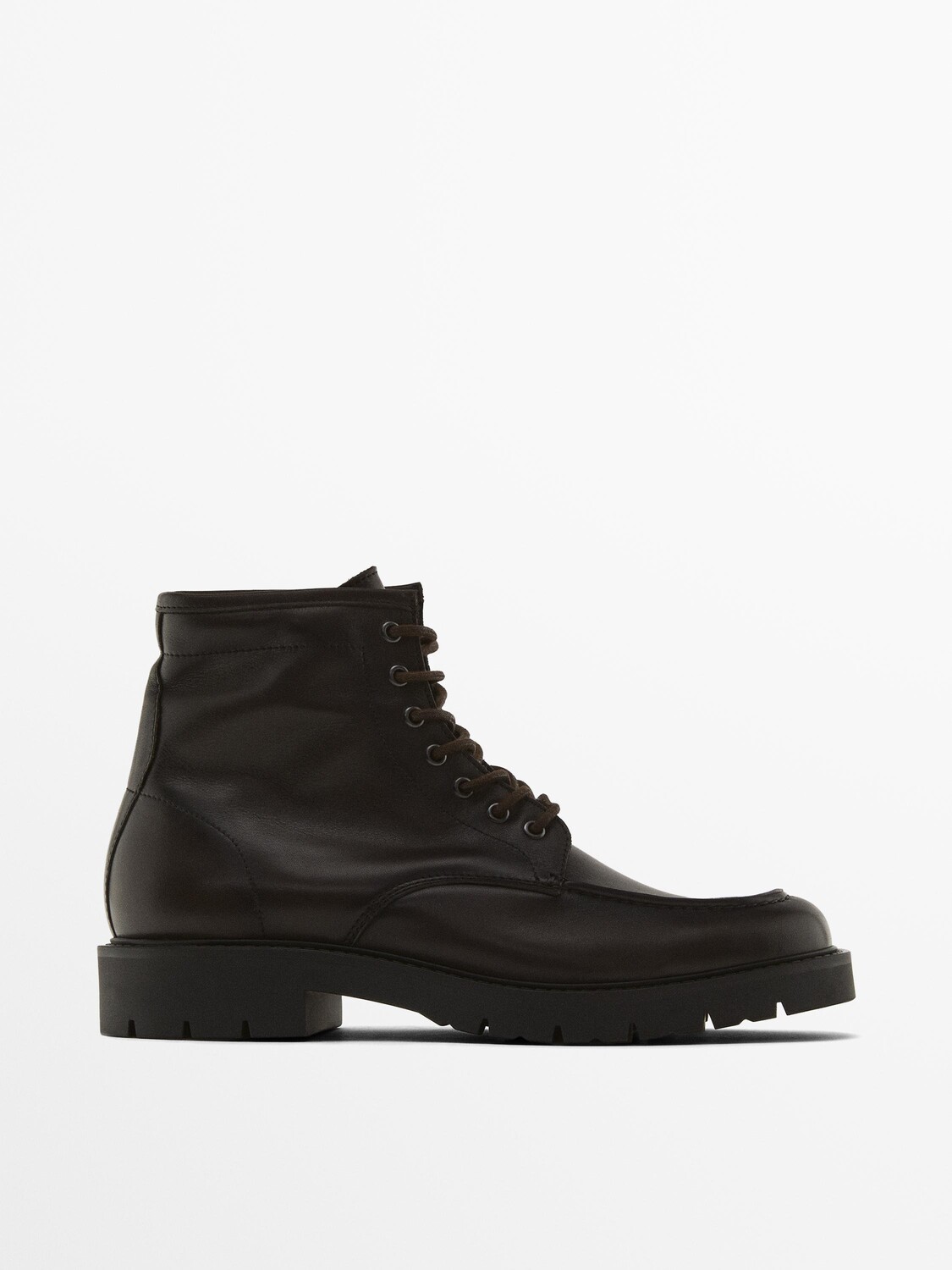 

Кожаные ботинки Massimo Dutti, коричневый