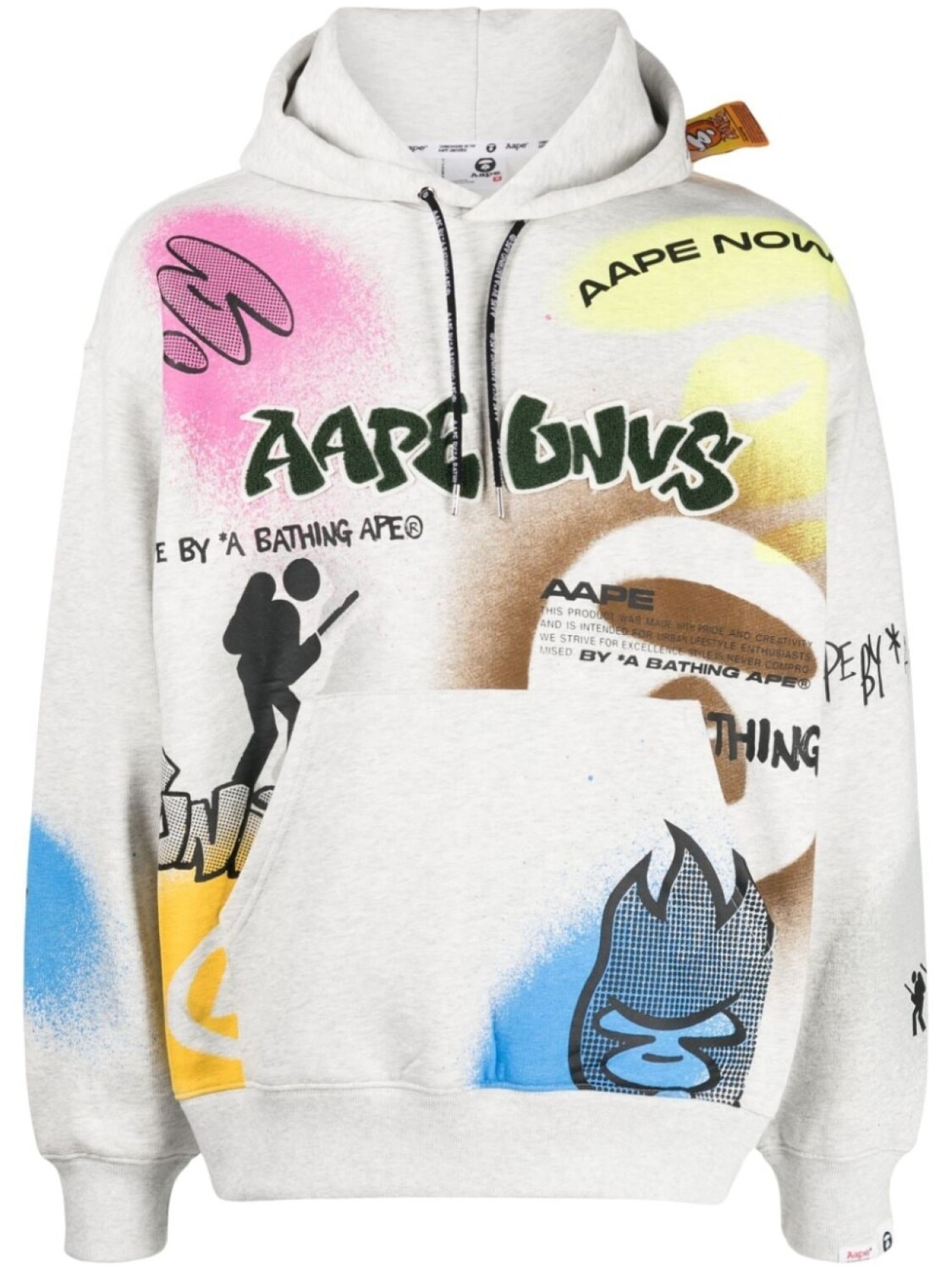 

Худи с логотипом AAPE BY *A BATHING APE, мультиколор