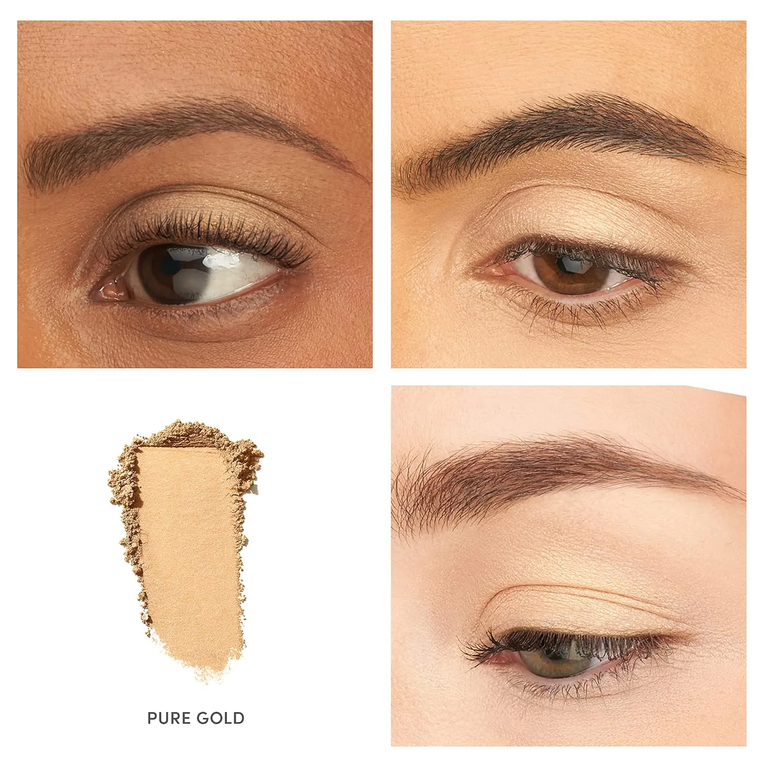 Тени для век Jane Iredale PurePressed, высокопигментированные минеральные тени для век, стойкая формула, предотвращающая скатывание, безопасны для чувствительной кожи вокруг глаз., Pure Gold — фото 3