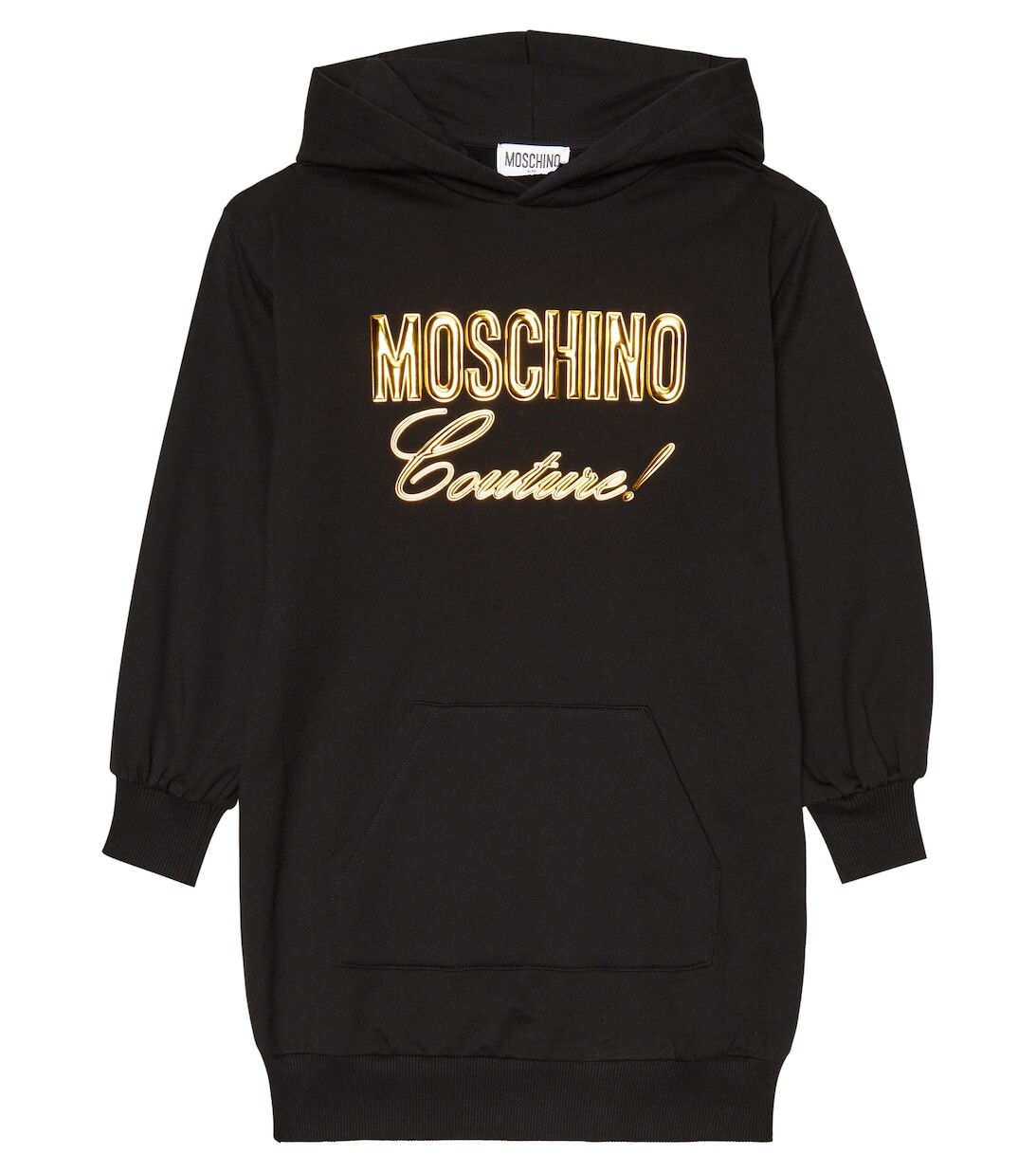 

Хлопковое платье-свитер с логотипом Moschino, черный