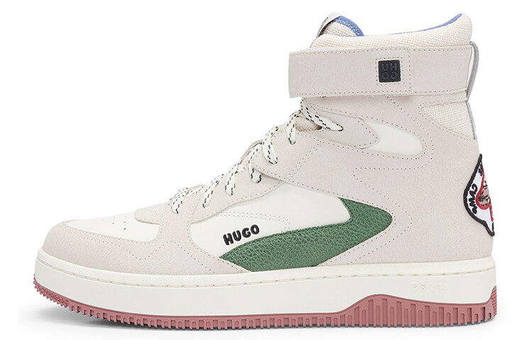 

Кроссовки HUGO BOSS Skateboarding Shoes Men High-top Beige, бежевый