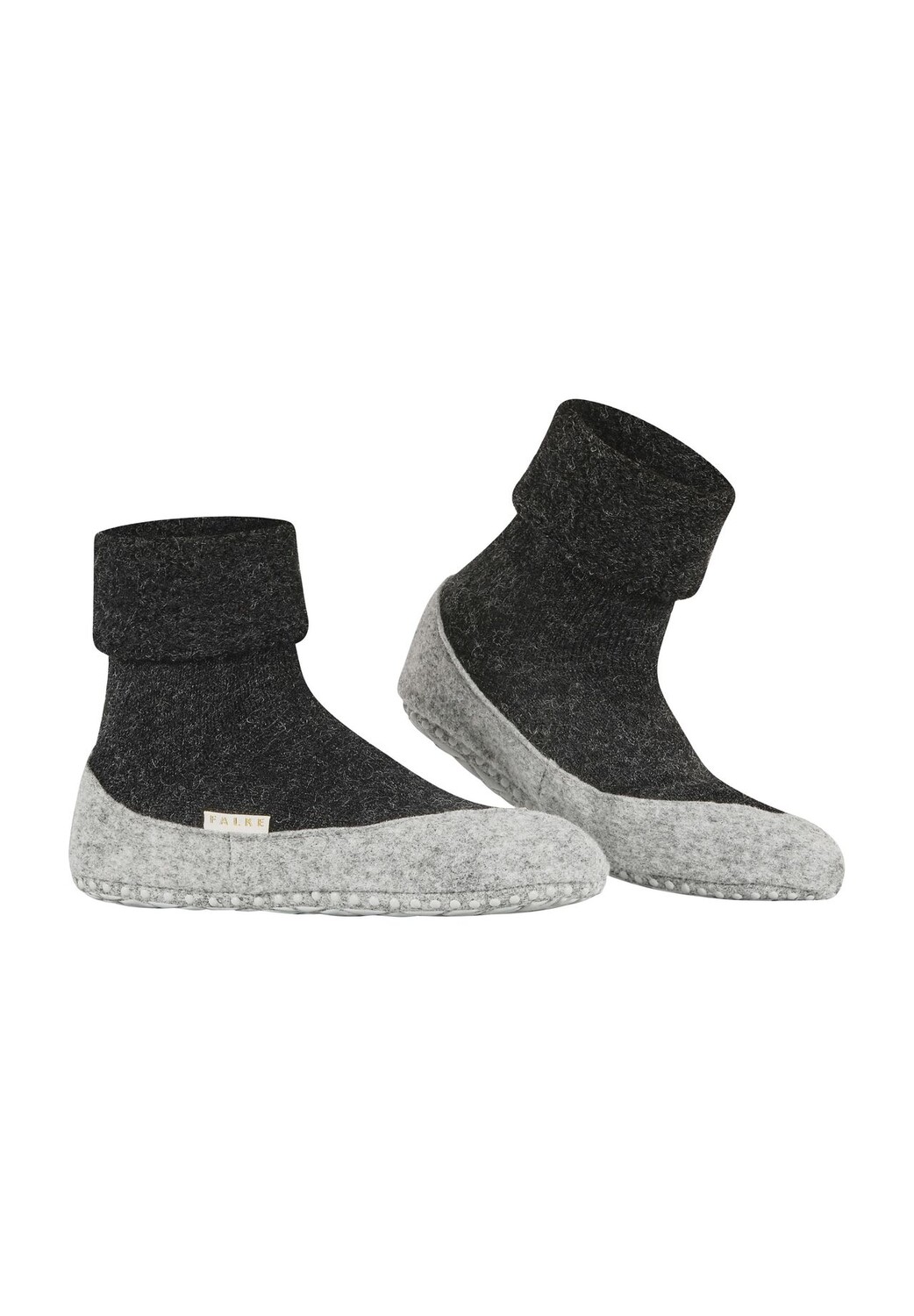 Нескользящие женские тапочки Cosyshoe из мериносовой шерсти FALKE, цвет Anthra Mel. — фото 2