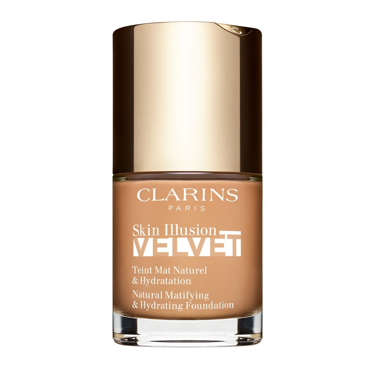 Тональный крем для лица skin illusion velvet Clarins, 112c - amber, объем 30 мл