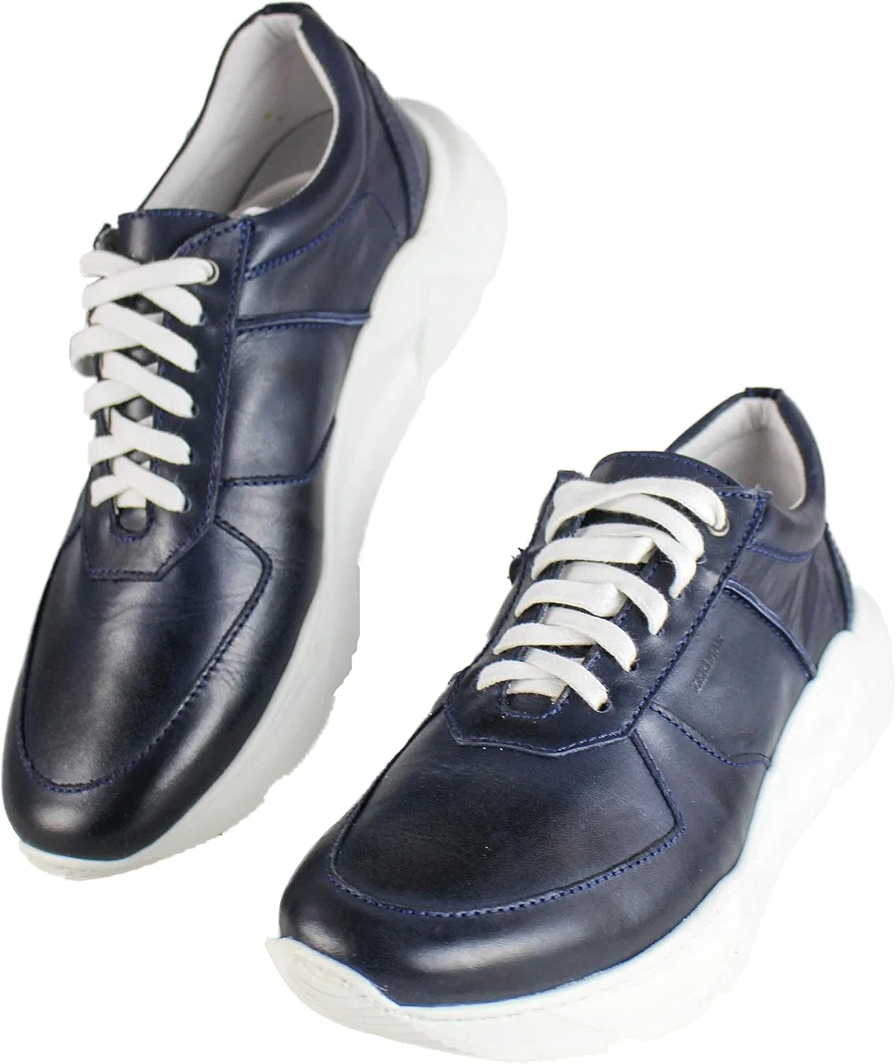 Туфли Zerimar Sportschuhe für Herren aus Naturleder | Schuhe für Herren | Lässige Schuhe aus Leder | Sportschuhe aus Leder für Herren | Schnürschuhe,, Navy — фото 4