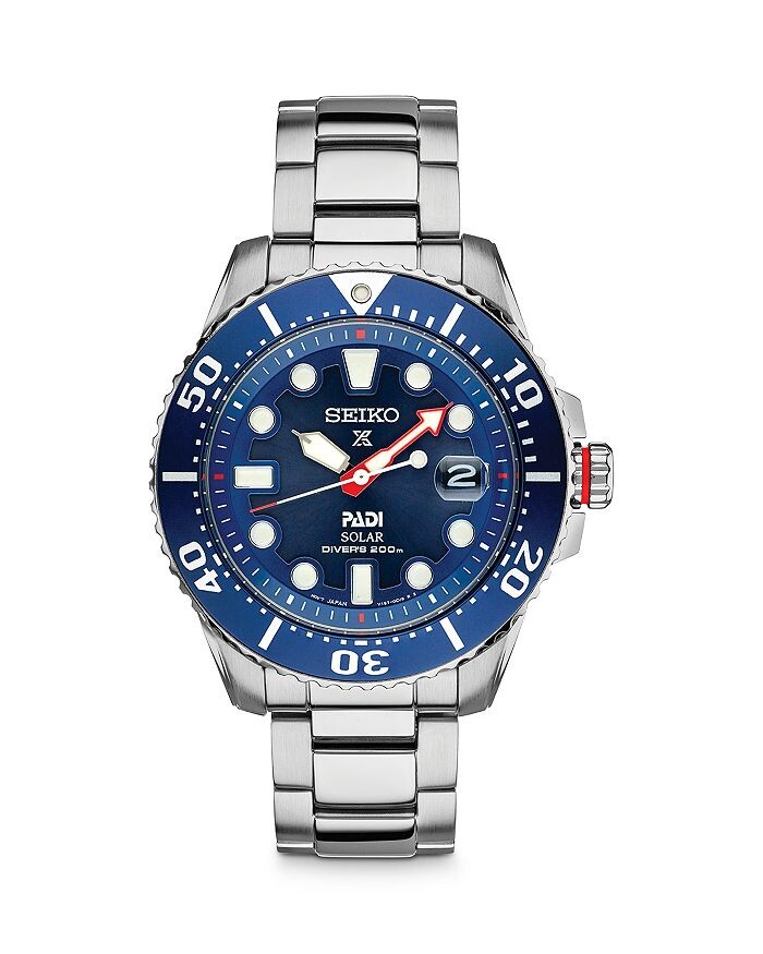 

Seiko Watch Prospex PADI Edition Солнечные дайверские часы, 40 мм, серебряный
