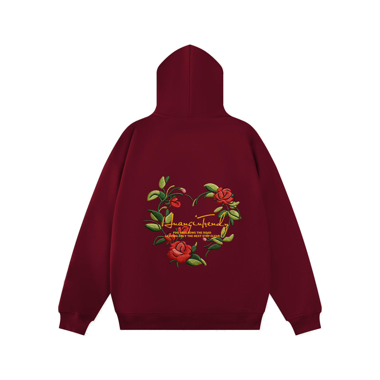 

Толстовка Unisex Hooded Moderate Heavyweight HUANQIU, burgundy