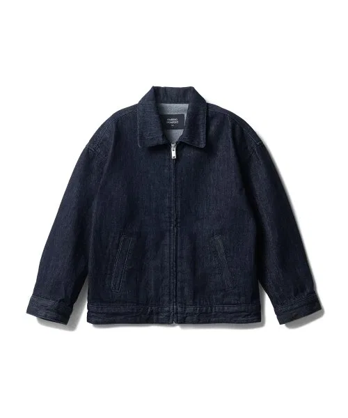 Джинсовая куртка оверсайз бренда MUSINSA STANDARD KIDS, цвет тёмно-индиго — фото 2